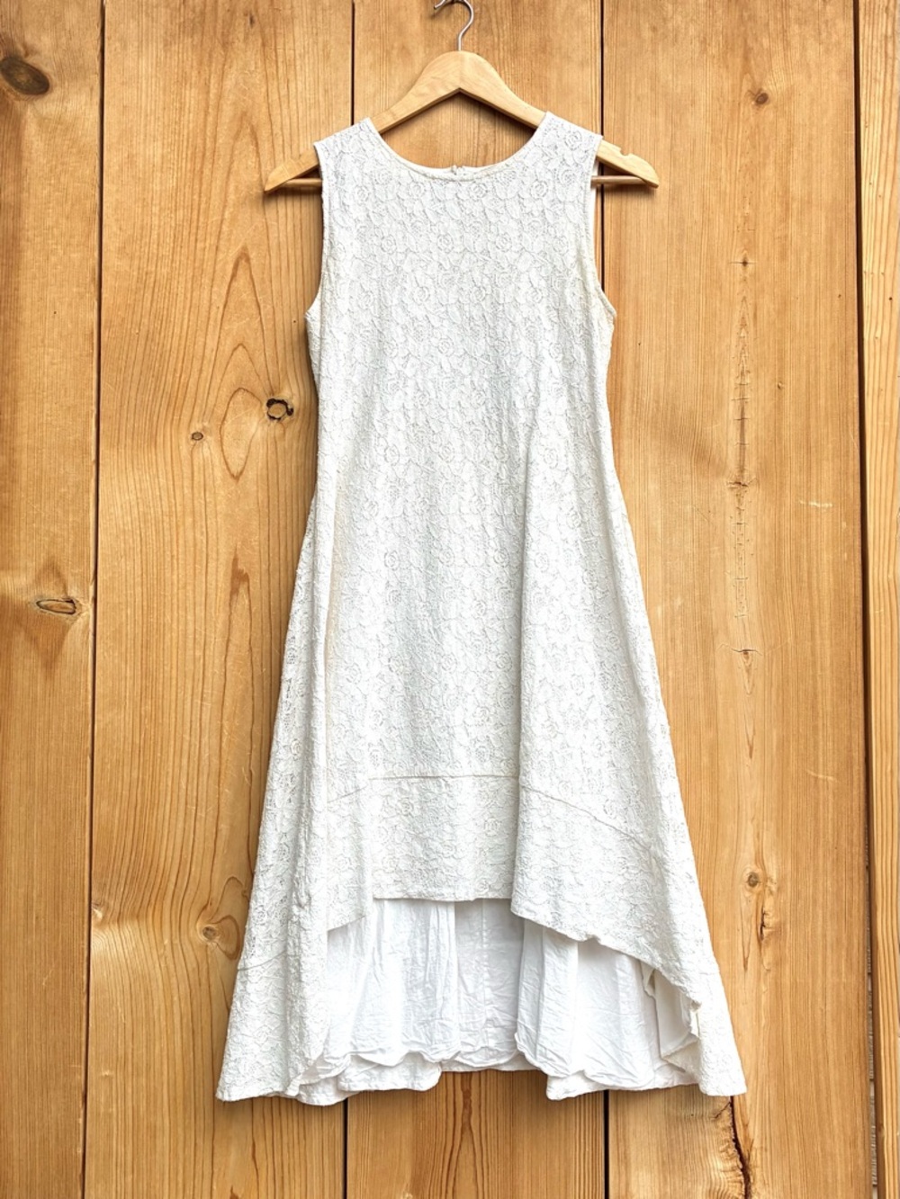Sundance Ivory Lace Tiered Midi Dress Sz 4